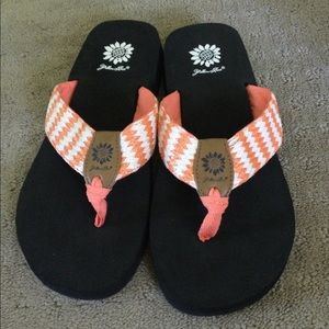 Yellow Box flip flops